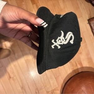 Black Baseball Cap with White Logo